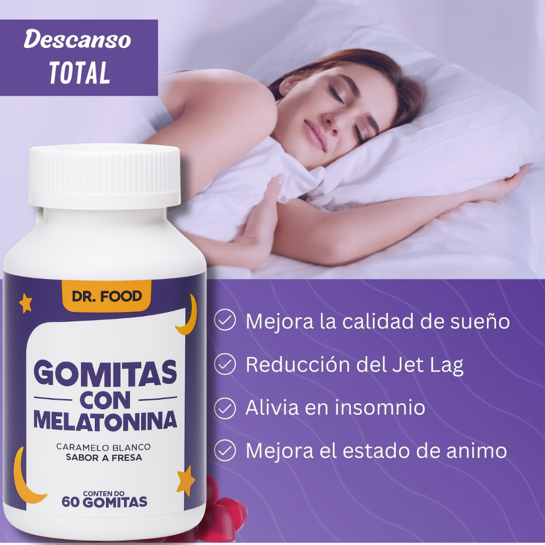Gomitas de Melatonina para Descansar Mejor – 60 und – Sabor Fresa 🍓
