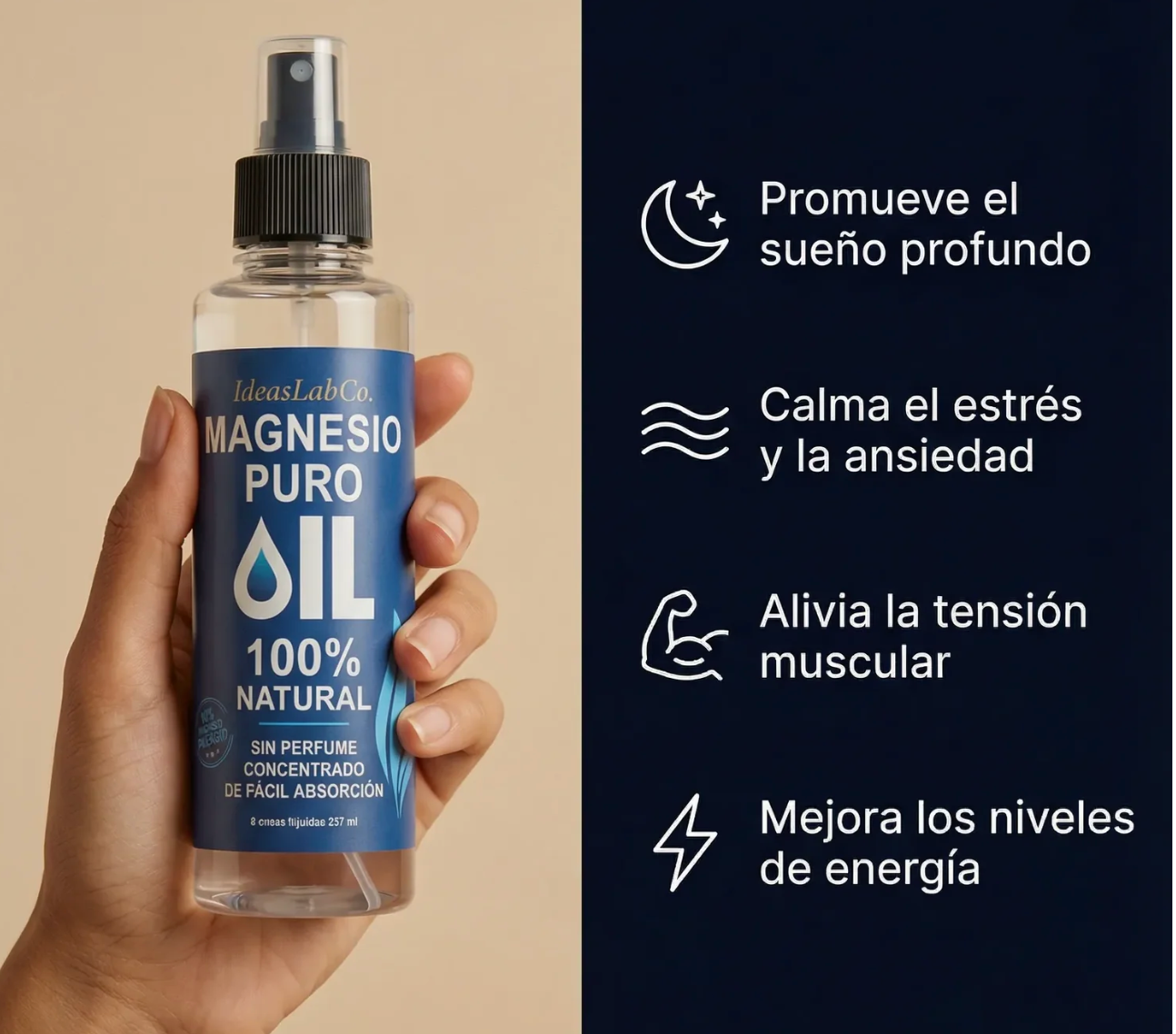Pure Magnesium Spray™ – Relajación y Descanso Instantáneo