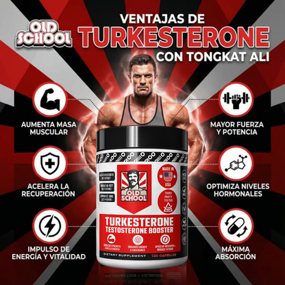 Turkesterone Ultra Test™ – Potencia y Rendimiento para Hombres (120 cáp)