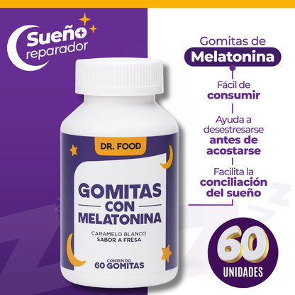 Gomitas de Melatonina para Descansar Mejor – 60 und – Sabor Fresa 🍓