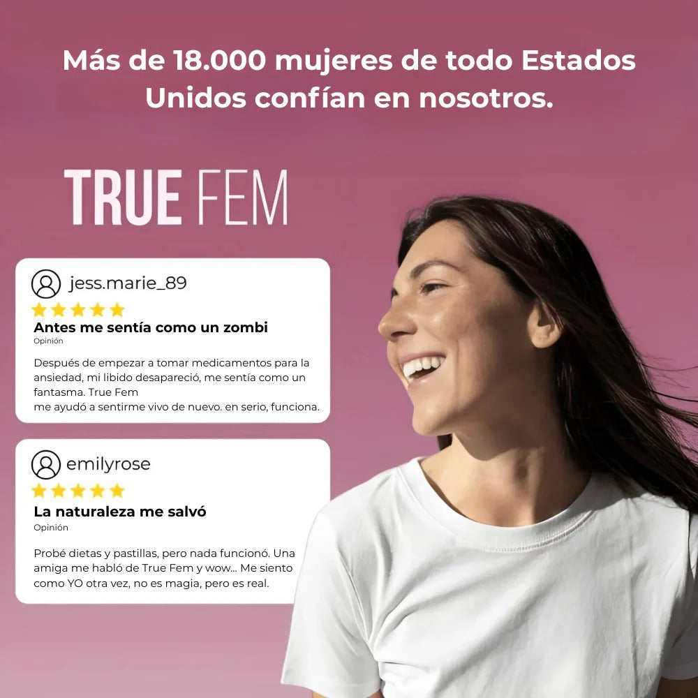 True Fem 13 en 1 – El Suplemento Natural que Equilibra Tus Hormonas y Potencia Tu Belleza Femenina desde Adentro