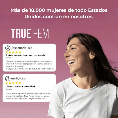 True Fem 13 en 1 – El Suplemento Natural que Equilibra Tus Hormonas y Potencia Tu Belleza Femenina desde Adentro
