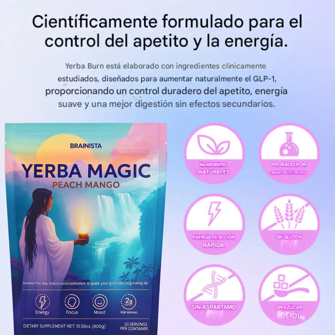 Yerba Magic Peach Mango™: Enfoque Natural, Digestión Equilibrada y Bienestar Diario