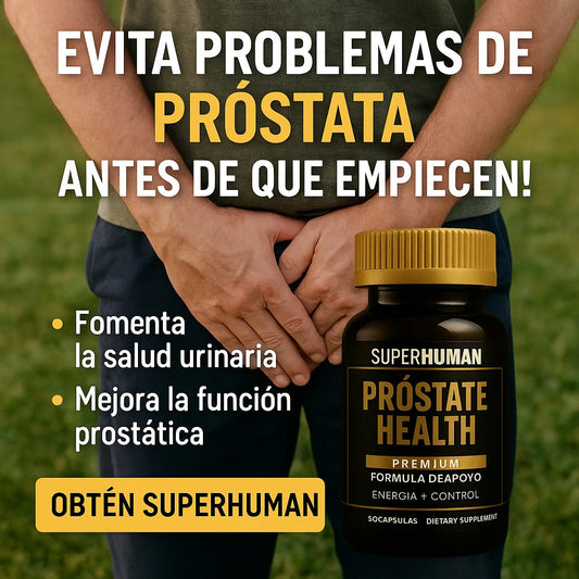 Prostate Health - Energía masculina y defensa total para tu próstata con cúrcuma, zinc y ortiga (90 cápsulas)