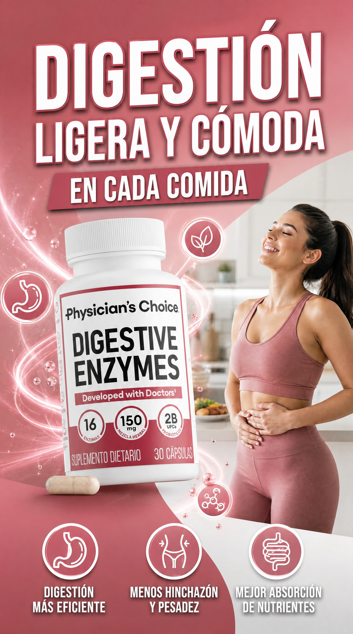 DIGESTIVE ENZYMES PROMOCION 2X1 | ELIMINA LA HINCHAZON HOY