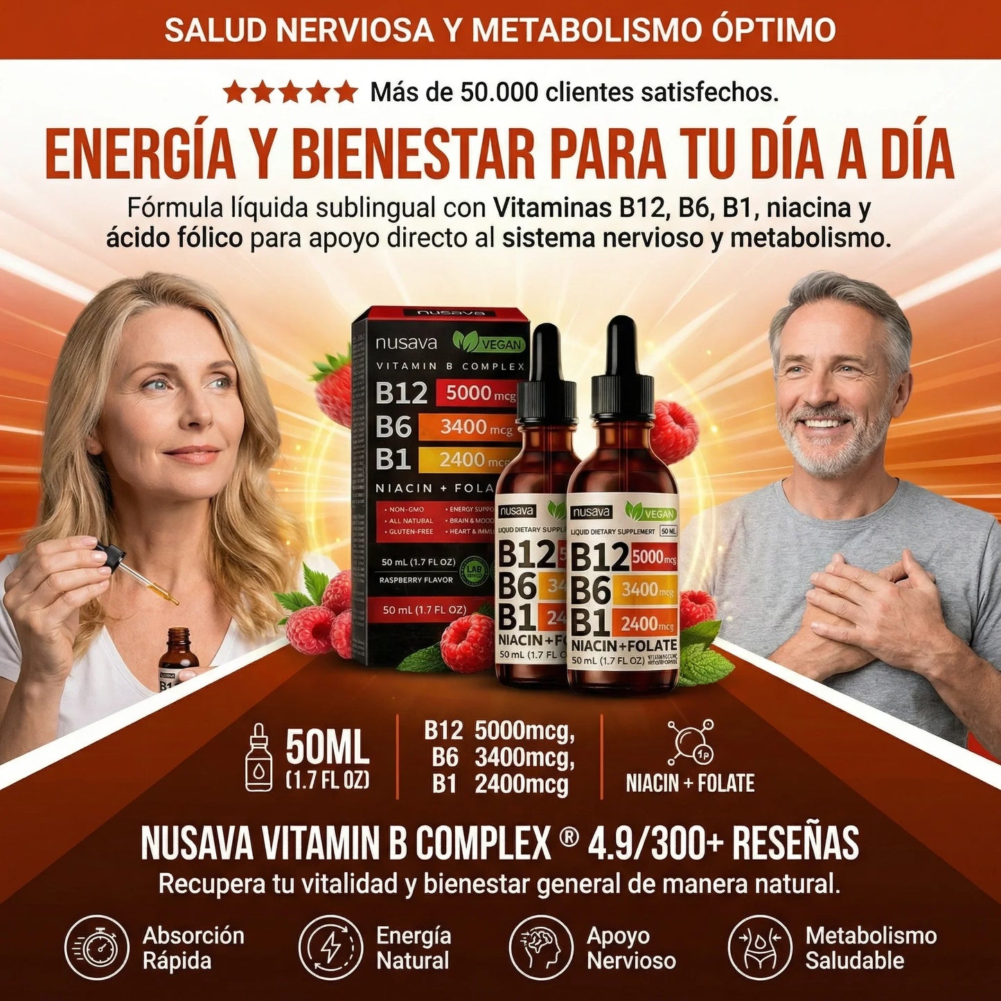 Vitamina B12+ B6 + B1 - Apoyo al Sistema Nervioso y Claridad Mental | ¡Compra 1 y Llévate el 2do GRATIS! (VIRAL EN TIKTOK)