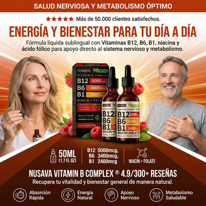 Vitamina B12+ B6 + B1 - Apoyo al Sistema Nervioso y Claridad Mental | ¡Compra 1 y Llévate el 2do GRATIS! (VIRAL EN TIKTOK)